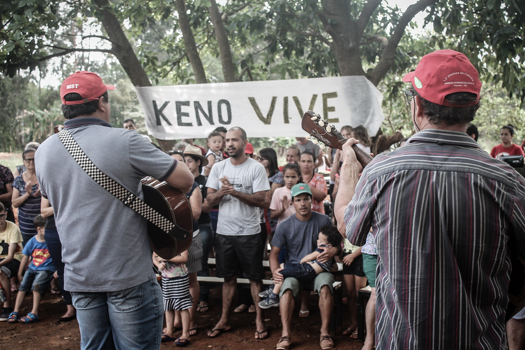 Homenagem a Keno durante atividade do MST. Foto: MST-PR