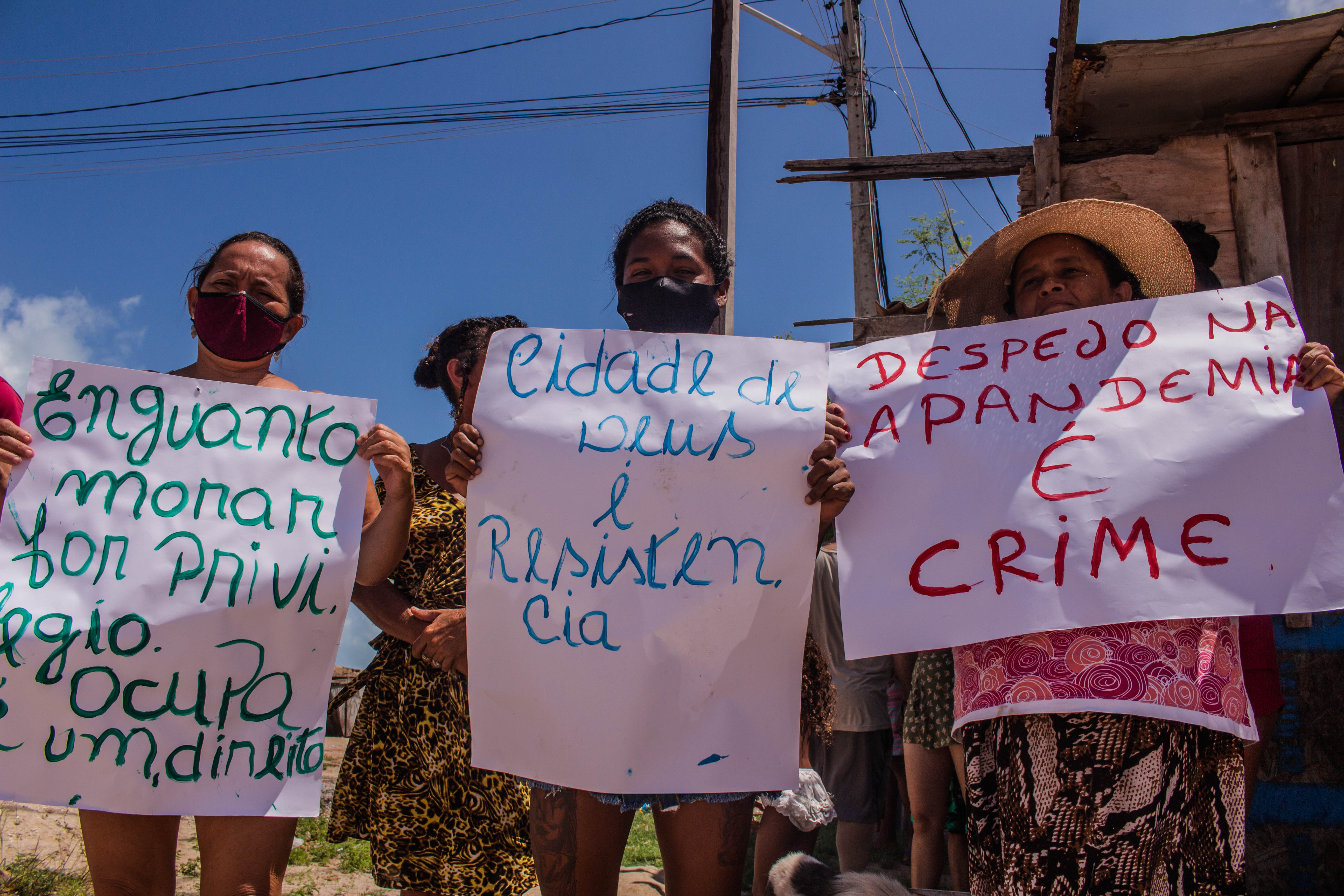 As famílias da Ocupação Alto das Dunas correm risco de despejo em plena pandemia. Foto: Leo Silva/ Campanha Despejo Zero