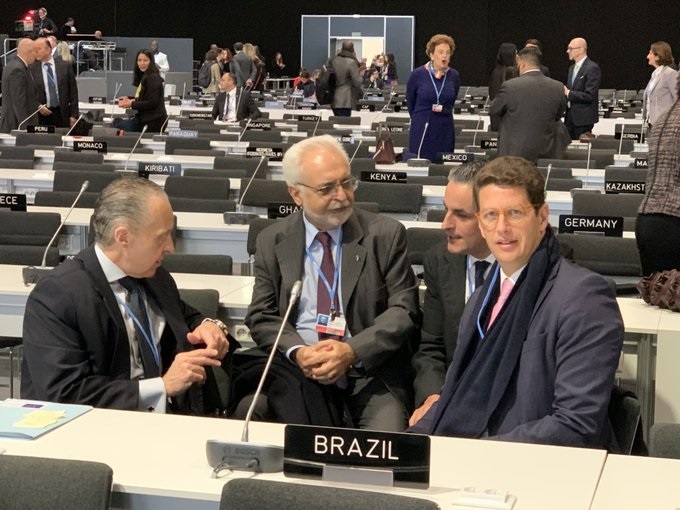 O ministro de Meio Ambiente, Ricardo Salles, participa de toda a COP 25, sem ter tido um diálogo democrático com a sociedade anteriormente. / Foto: Reprodução