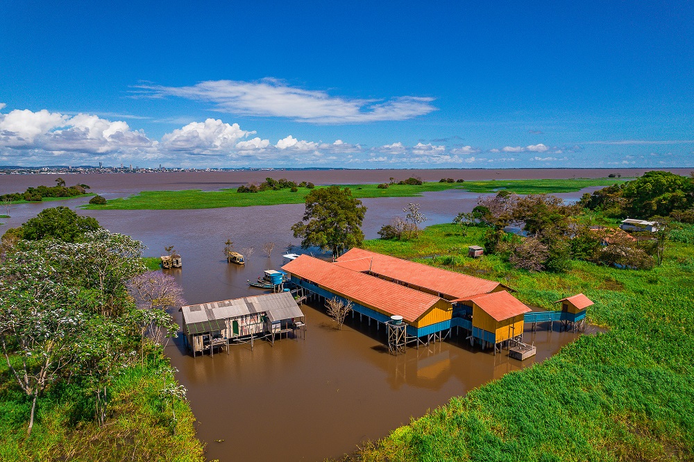 Cheia do rio fazia parte da dinâmica da comunidade. No entanto, com erosão das margens do Rio a terra ficou instavel. Foto: Agência Santarem
